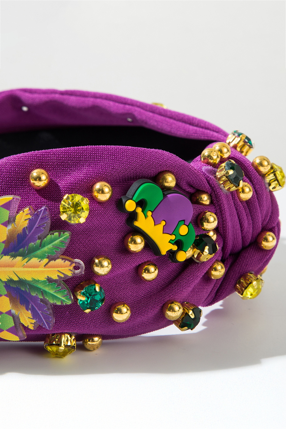 Dark Green Mardi Gras Rhinestone Headband