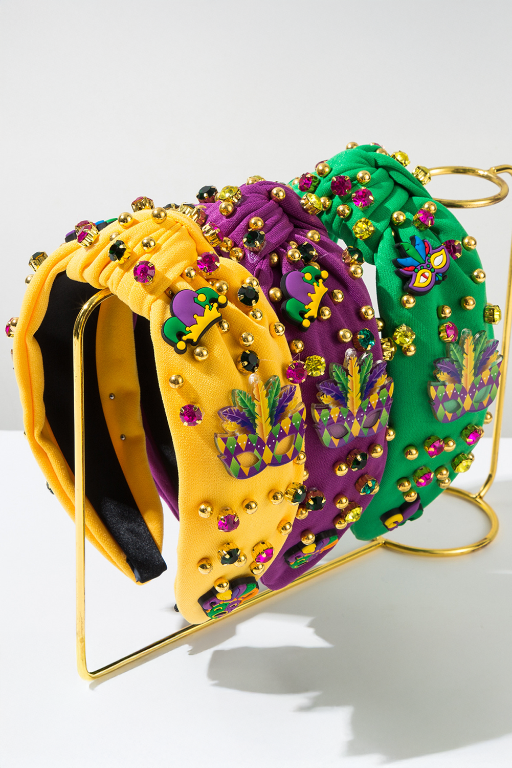 Dark Green Mardi Gras Rhinestone Headband