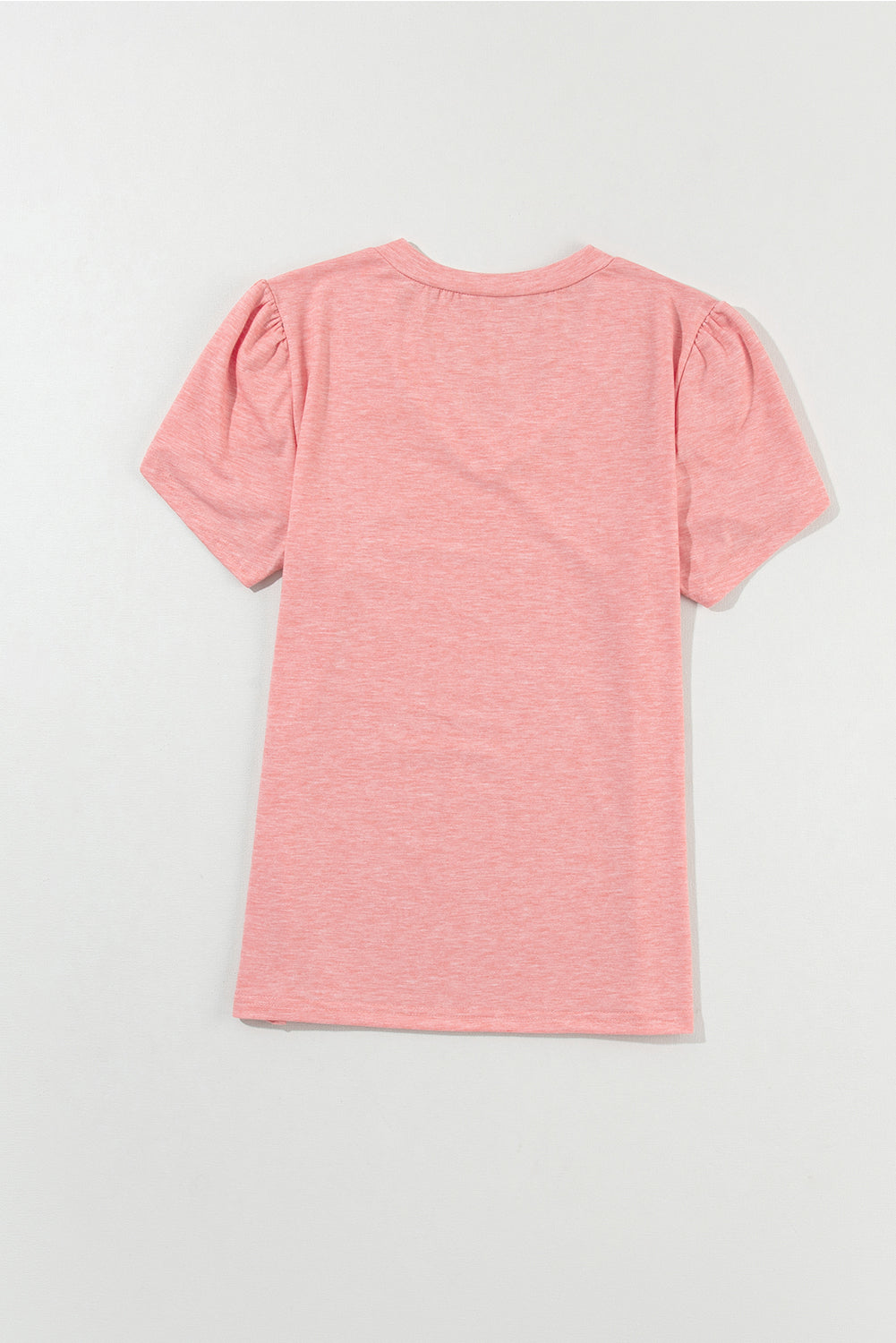 Rose Tan Tulip Sleeve V Neck T-Shirt